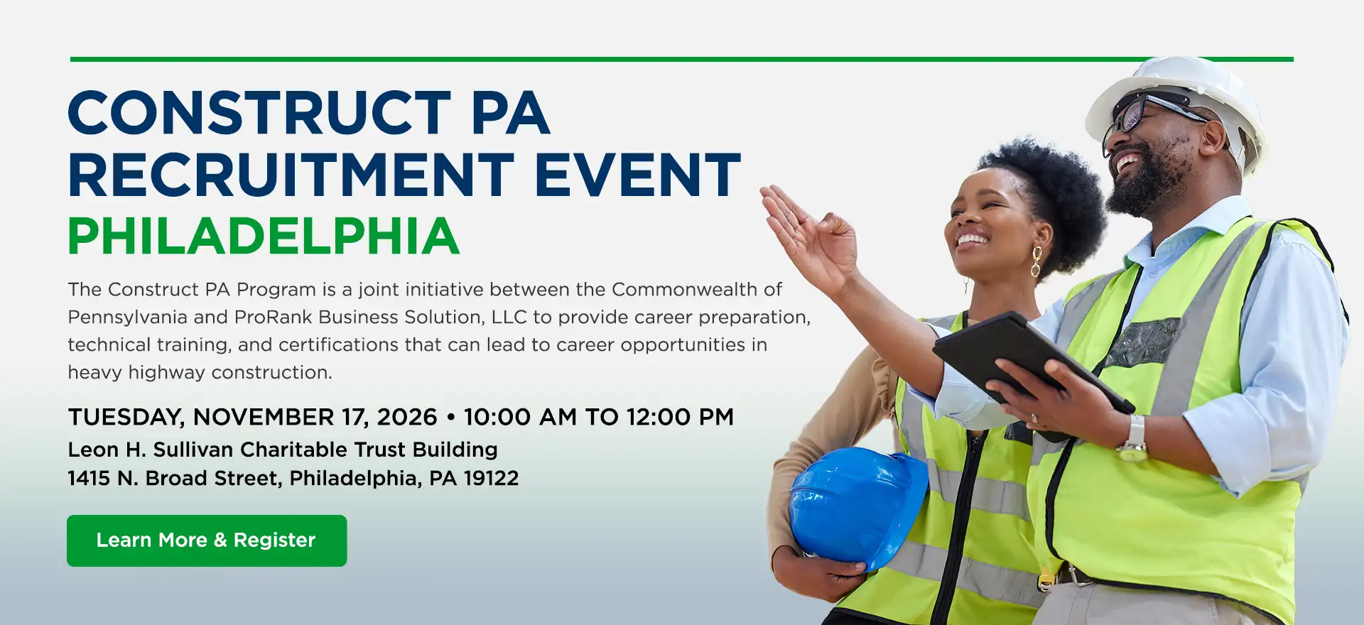 Construct PA Recruitment Event: Philadelphia